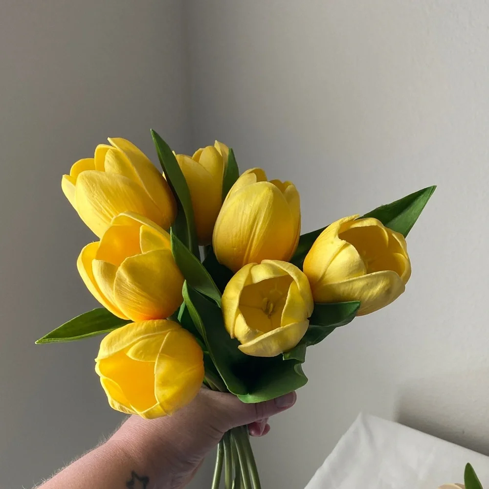 🔴DONATED Yellow and Pink Tulip Bouquet